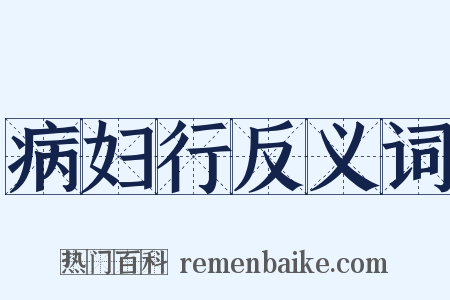病妇行反义词是什么意思的图片